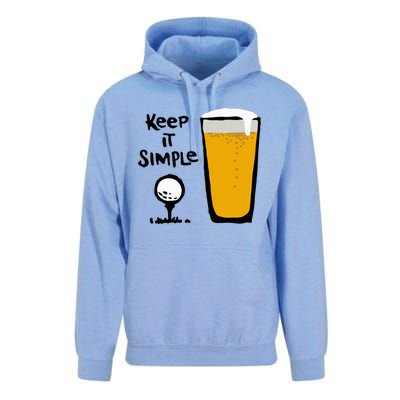 Keep It Simples Funny Golf Beer Unisex Surf Hoodie