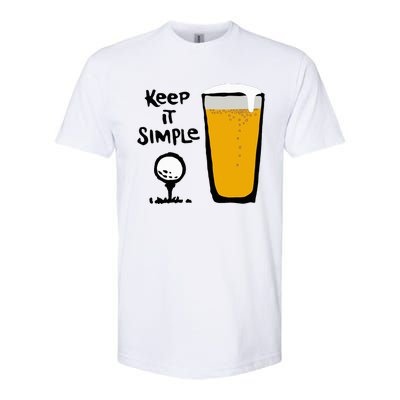 Keep It Simples Funny Golf Beer Softstyle CVC T-Shirt