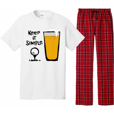 Keep It Simples Funny Golf Beer Pajama Set