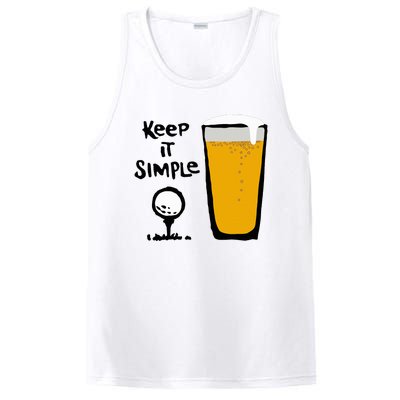 Keep It Simples Funny Golf Beer PosiCharge Competitor Tank