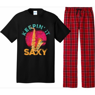 Keepin It Saxy Sax Player Jazz Musician Gifts Saxophone Pajama Set