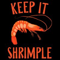 Keep It Shrimple Shrimps Crawfish Crab Seafood Lover Drawstring Bag