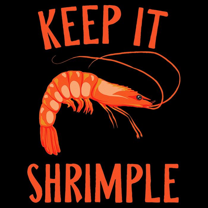 Keep It Shrimple Shrimps Crawfish Crab Seafood Lover Drawstring Bag