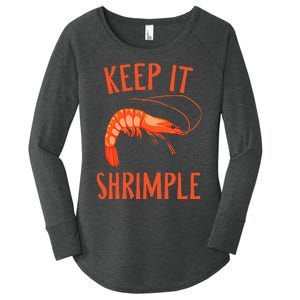 Keep It Shrimple Shrimps Crawfish Crab Seafood Lover Women's Perfect Tri Tunic Long Sleeve Shirt