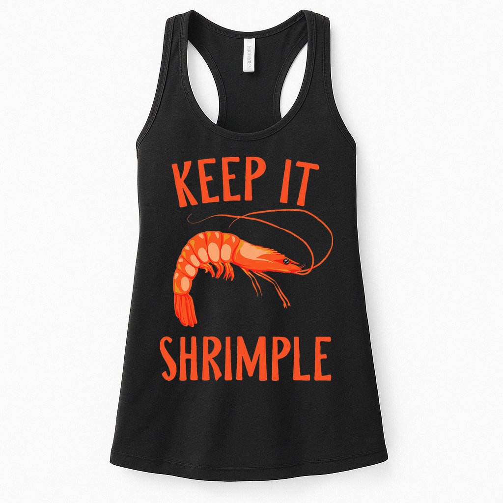 Keep It Shrimple Shrimps Crawfish Crab Seafood Lover Womens Tank Top