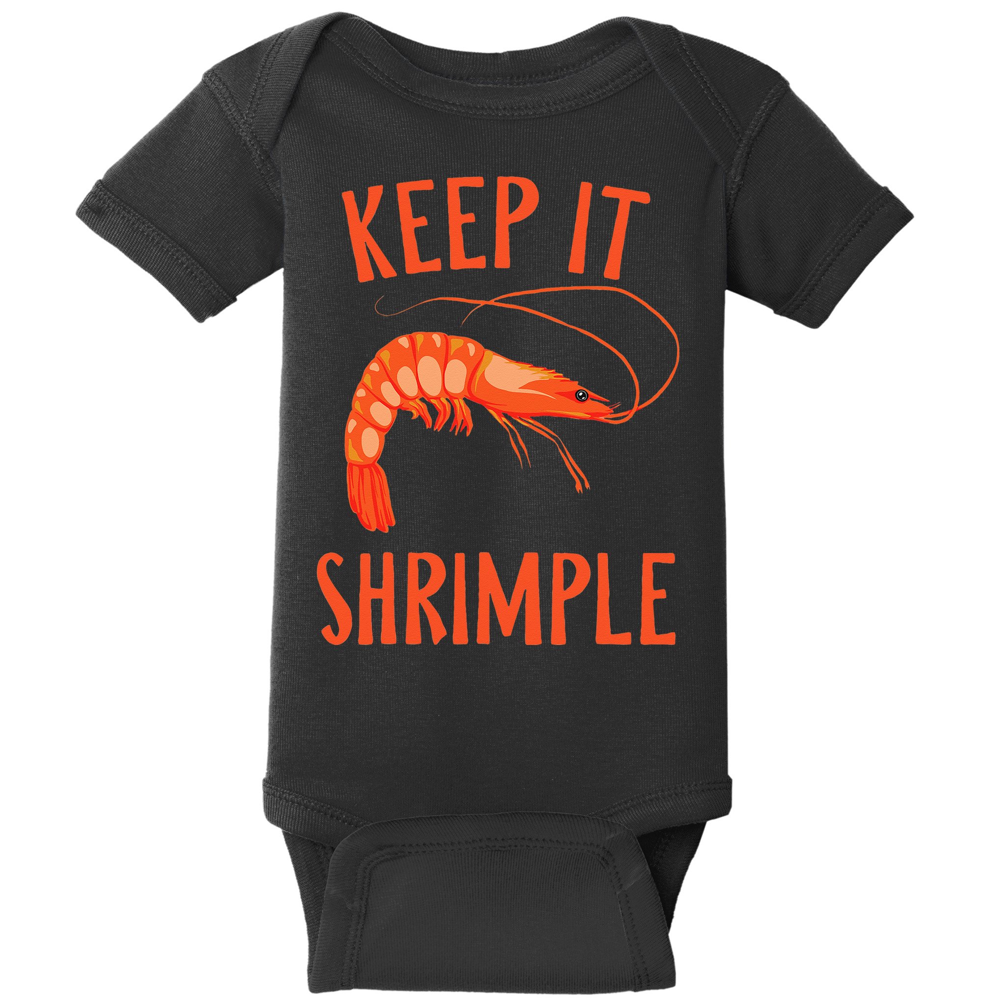 Keep It Shrimple Shrimps Crawfish Crab Seafood Lover Baby Bodysuit