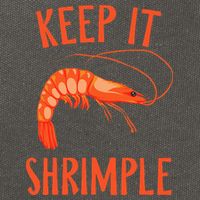 Keep It Shrimple Shrimps Crawfish Crab Seafood Lover Cotton Canvas Backpack