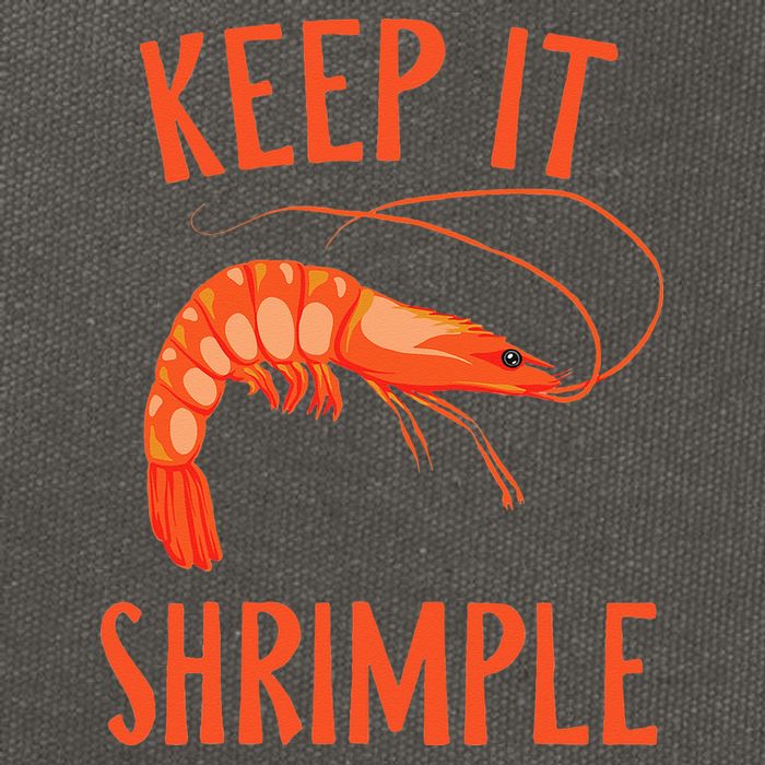 Keep It Shrimple Shrimps Crawfish Crab Seafood Lover Cotton Canvas Backpack