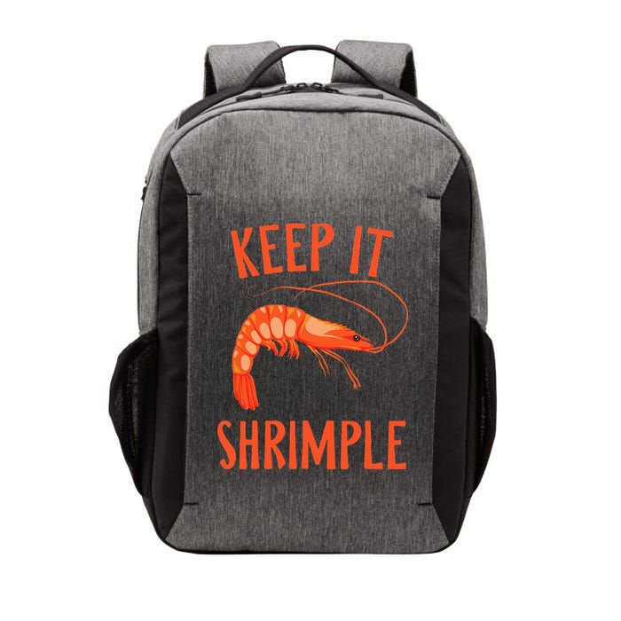 Keep It Shrimple Shrimps Crawfish Crab Seafood Lover Vector Backpack