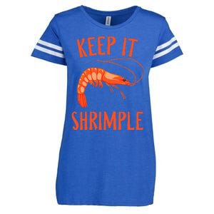 Keep It Shrimple Shrimps Crawfish Crab Seafood Lover Enza Ladies Jersey Football T-Shirt