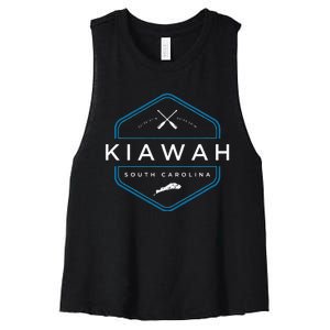 Kiawah Island South Carolina Beach Women's Racerback Cropped Tank