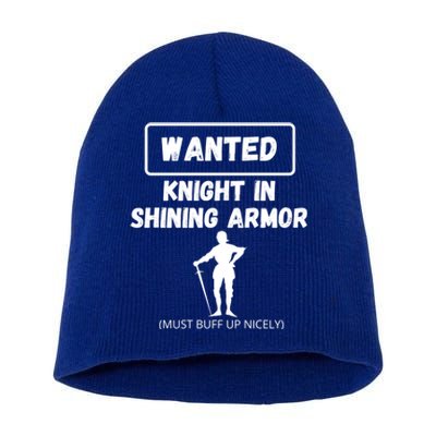 Knight In Shining Armor Sarcastic Rude Singles Dating Saying Gift Short Acrylic Beanie