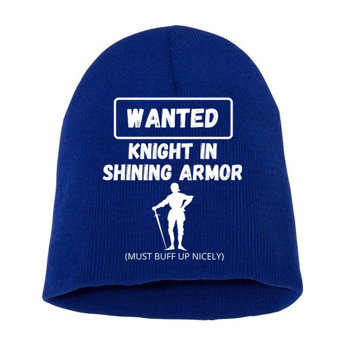 Knight In Shining Armor Sarcastic Rude Singles Dating Saying Gift Short Acrylic Beanie