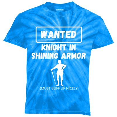 Knight In Shining Armor Sarcastic Rude Singles Dating Saying Gift Kids Tie-Dye T-Shirt