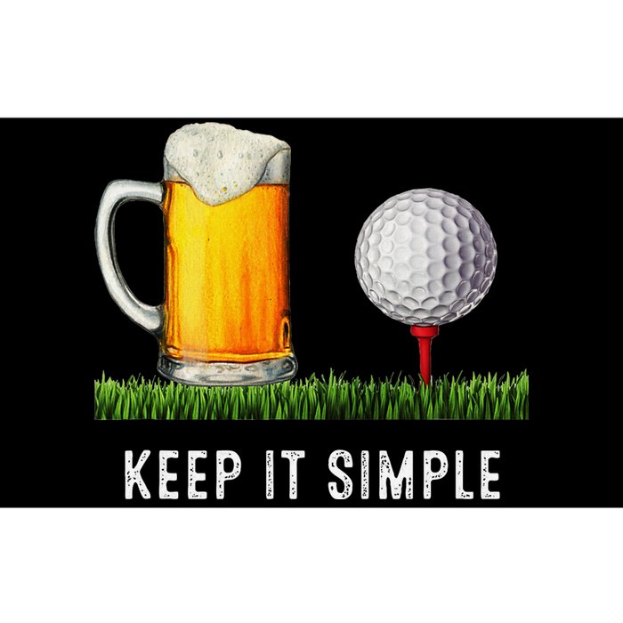 Keep It Simple Beer & Golf Funny Common Bumper Sticker