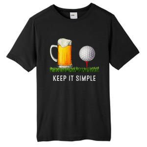 Keep It Simple Beer & Golf Funny Common Tall Fusion ChromaSoft Performance T-Shirt