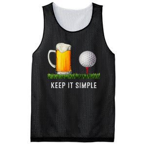 Keep It Simple Beer & Golf Funny Common Mesh Reversible Basketball Jersey Tank