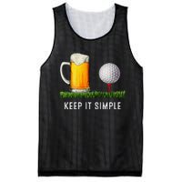 Keep It Simple Beer & Golf Funny Common Mesh Reversible Basketball Jersey Tank