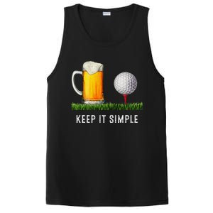 Keep It Simple Beer & Golf Funny Common PosiCharge Competitor Tank