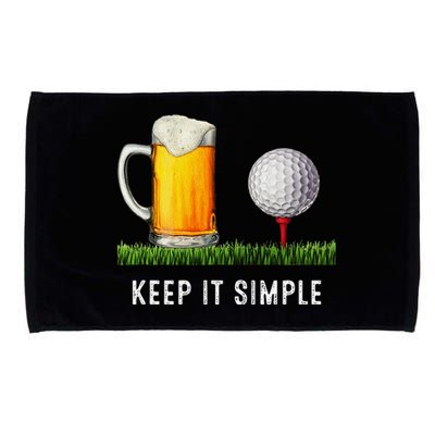 Keep It Simple Beer & Golf Funny Common Microfiber Hand Towel