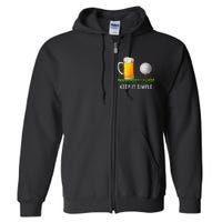 Keep It Simple Beer & Golf Funny Common Full Zip Hoodie