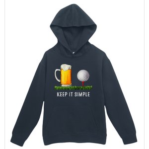 Keep It Simple Beer & Golf Funny Common Urban Pullover Hoodie