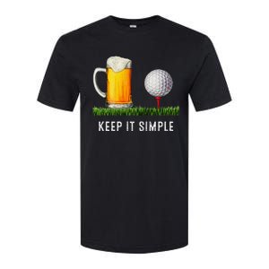 Keep It Simple Beer & Golf Funny Common Softstyle CVC T-Shirt