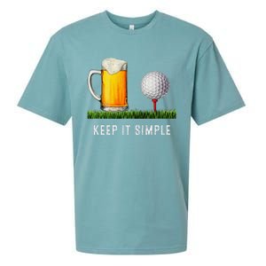 Keep It Simple Beer & Golf Funny Common Sueded Cloud Jersey T-Shirt