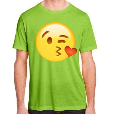 Kiss Face Emoticon Emoji Kissing Heart Adult ChromaSoft Performance T-Shirt