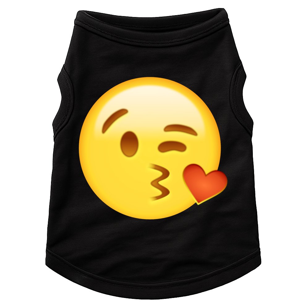 Kiss Face Emoticon Emoji Kissing Heart Doggie Tank