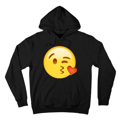 Kiss Face Emoticon Emoji Kissing Heart Hoodie