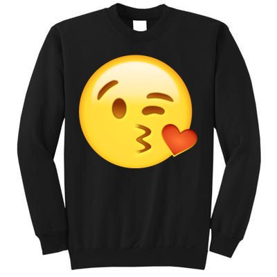 Kiss Face Emoticon Emoji Kissing Heart Sweatshirt