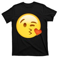 Kiss Face Emoticon Emoji Kissing Heart T-Shirt