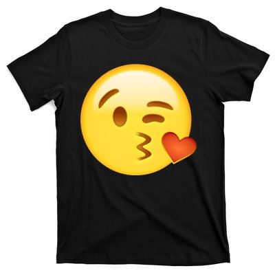 Kiss Face Emoticon Emoji Kissing Heart T-Shirt