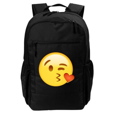 Kiss Face Emoticon Emoji Kissing Heart Daily Commute Backpack