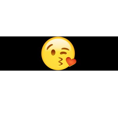 Kiss Face Emoticon Emoji Kissing Heart Bumper Sticker