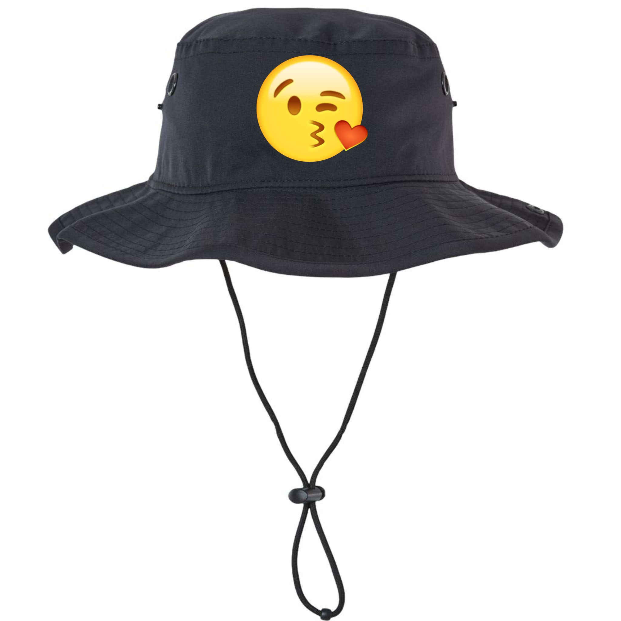 Kiss Face Emoticon Emoji Kissing Heart Bucket Hat