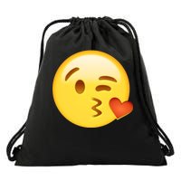 Kiss Face Emoticon Emoji Kissing Heart Drawstring Bag