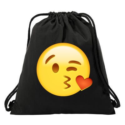 Kiss Face Emoticon Emoji Kissing Heart Drawstring Bag