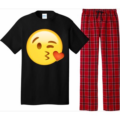 Kiss Face Emoticon Emoji Kissing Heart Pajama Set