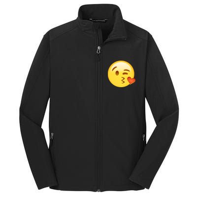 Kiss Face Emoticon Emoji Kissing Heart Core Soft Shell Jacket