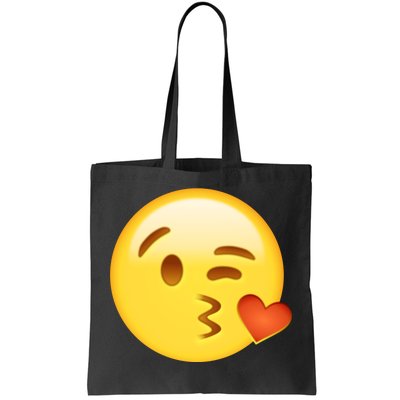 Kiss Face Emoticon Emoji Kissing Heart Tote Bag