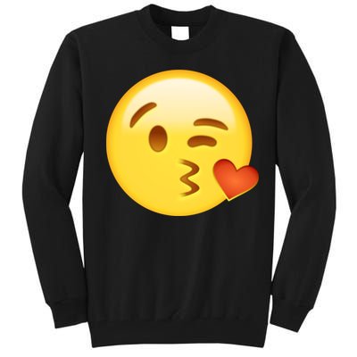 Kiss Face Emoticon Emoji Kissing Heart Tall Sweatshirt