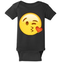 Kiss Face Emoticon Emoji Kissing Heart Baby Bodysuit