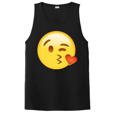 Kiss Face Emoticon Emoji Kissing Heart PosiCharge Competitor Tank