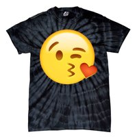 Kiss Face Emoticon Emoji Kissing Heart Tie-Dye T-Shirt