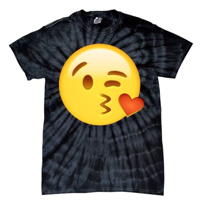 Kiss Face Emoticon Emoji Kissing Heart Tie-Dye T-Shirt