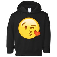 Kiss Face Emoticon Emoji Kissing Heart Toddler Hoodie