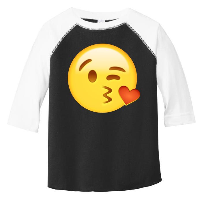 Kiss Face Emoticon Emoji Kissing Heart Toddler Fine Jersey T-Shirt