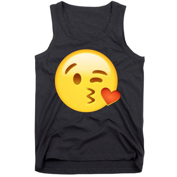 Kiss Face Emoticon Emoji Kissing Heart Tank Top